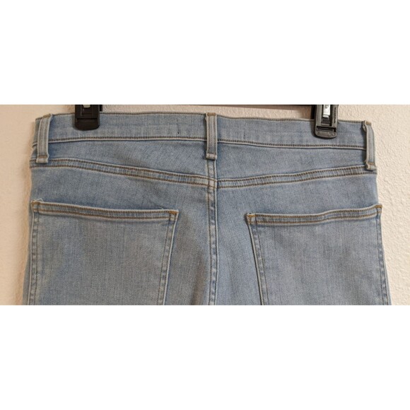 NEW~VERONICA BEARD Carly Kick Flare High Waisted Tuxedo Stripe Cropped Jeans 29 - Picture 12 of 16